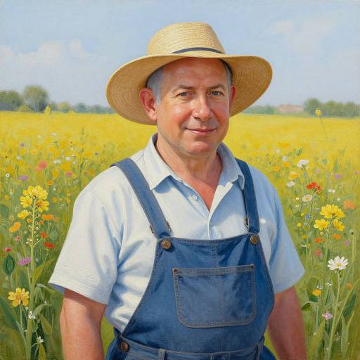 Benjamin Netanyahu in Floral Farmer Elegance