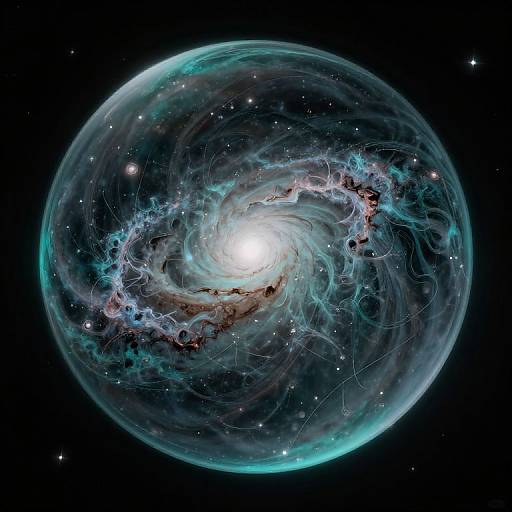 Intricate Lightning Galaxy in Scrying Orb