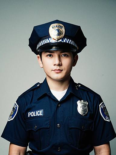 Young Male Police Officer Portrait
