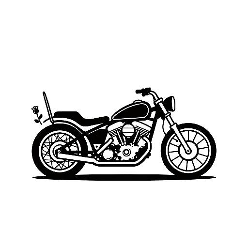 Minimalistic Classic Motorcycle Logo
