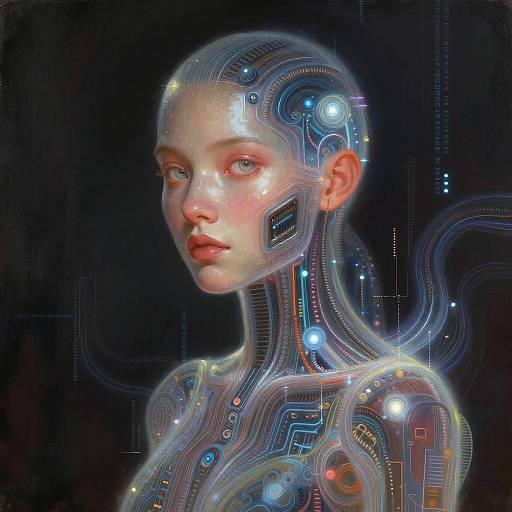 Translucent Female AI Portrait