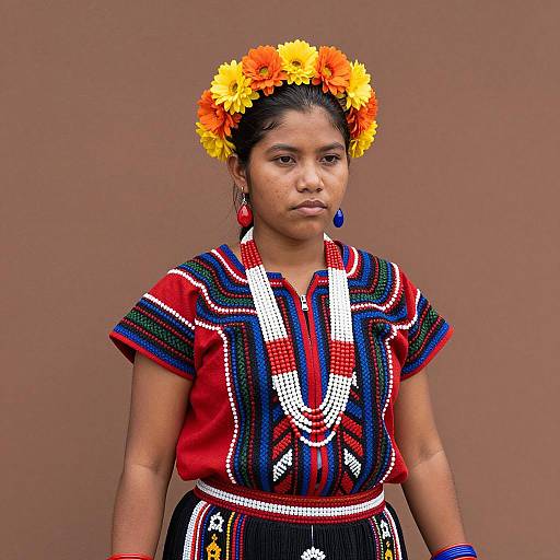 Vibrant Osa Folk Dance Costume Photography
