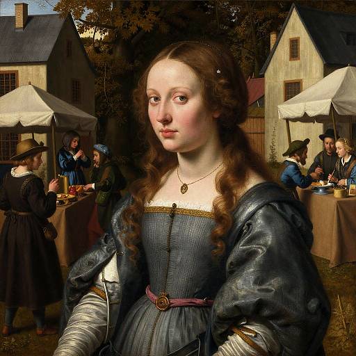 Medieval Village Double Exposure Portrait