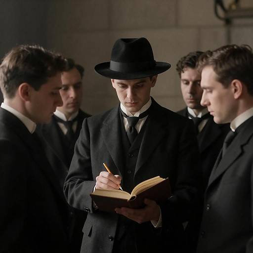 Five Men Studying, Early 20th Century