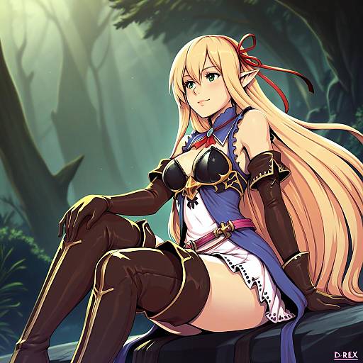 Illustration of Arisa (shadowverse), shadowverse in the style of D-rex