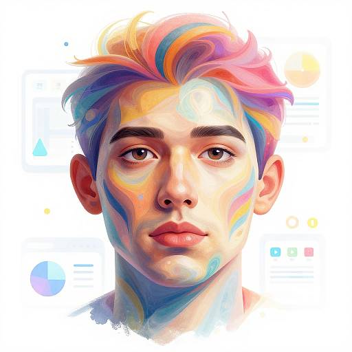 Colorful Face Personality Visualization
