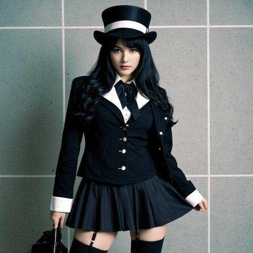 Woman in Zatanna Costume with Top Hat