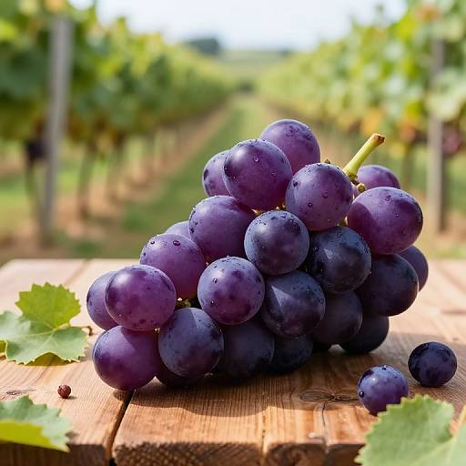 Colossal Purple Grape in Vineyard