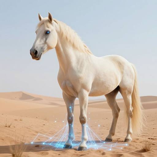 Cybernetic Horse in Futuristic Desert