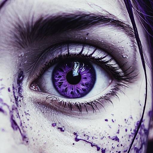 Close-Up Portrait of Girl with Spiral Eyes