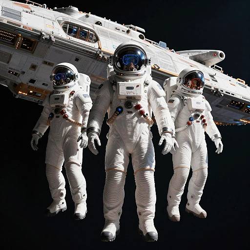 Futuristic Space Suits with AR HUDs