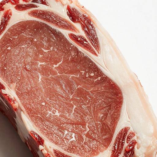 Close-Up of Glossy Raw Red Meat