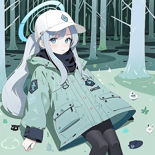 Illustration of Hare (camp) (blue archive), blue archive in the style of Ah-lyong lee