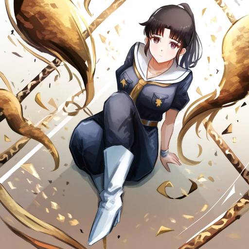 Illustration of Abe takakazu, kuso miso technique in the style of Hatano kiyoshi