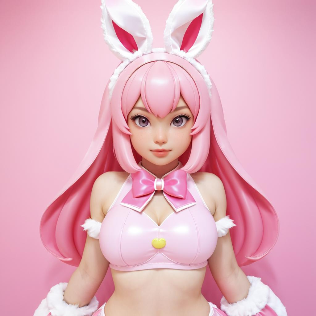 Kirby as a Cute Bunny Girl