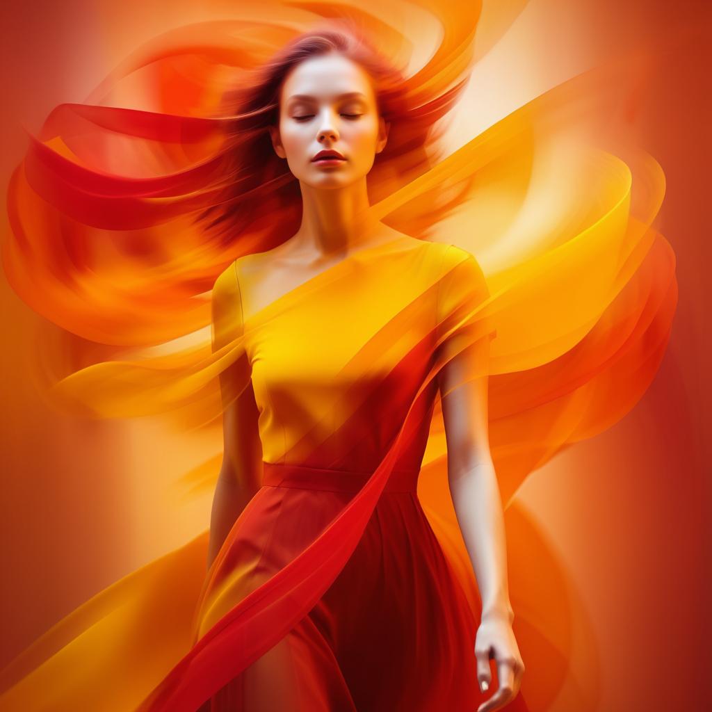 Surreal Abstract Portrait with Motion Blur