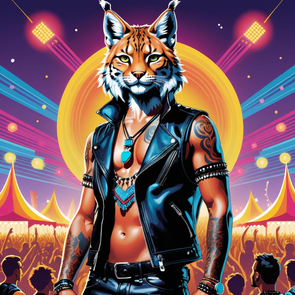 Vibrant Lynx at a Music Festival