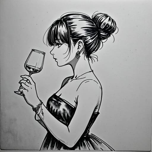 Woman in Black Dress Holding Wine Glass