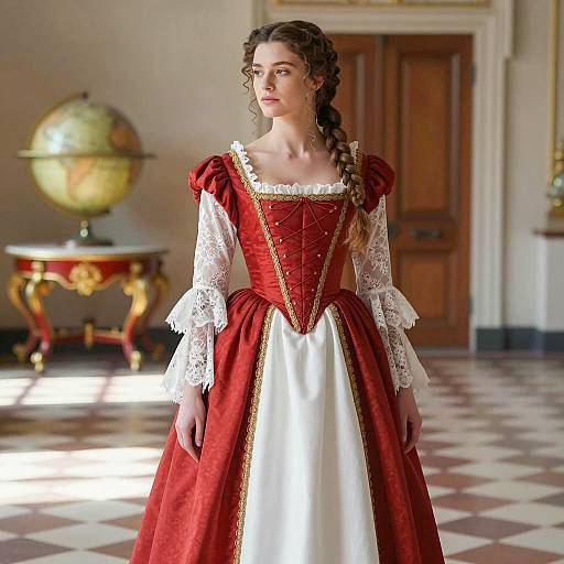 Elegant French Princess in Renaissance Costume