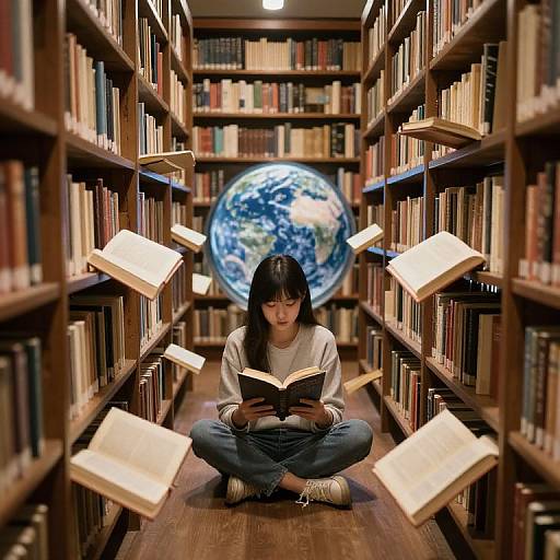 Portal Books in Magical Library