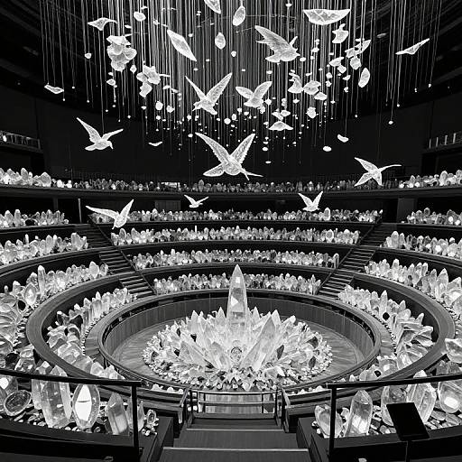 Glass Amphitheater with Singing Crystals