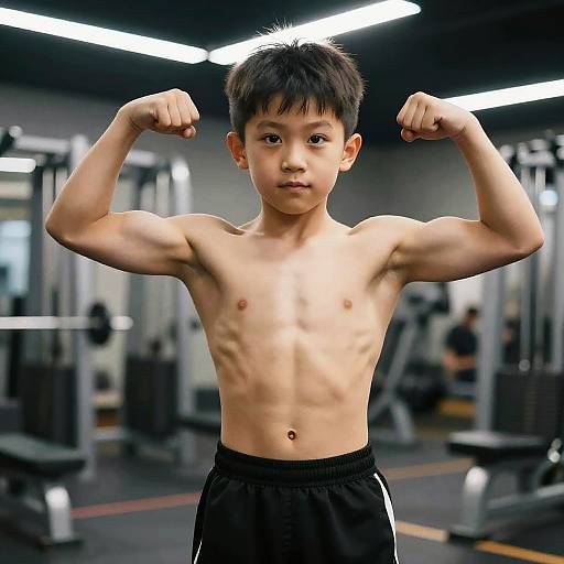 Futuristic Young Bodybuilder Portrait