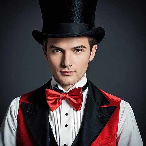 Dazzling Male Ringmaster Costume Portrait