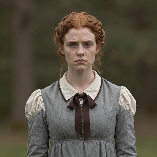 Edwardian Woman in Victorian-Style Dress