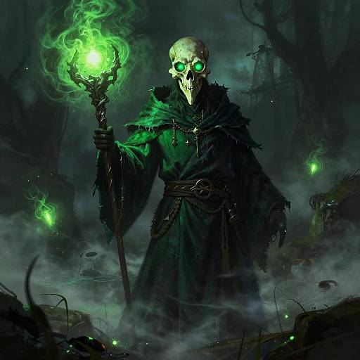Stork-Headed Necromancer in Swamp