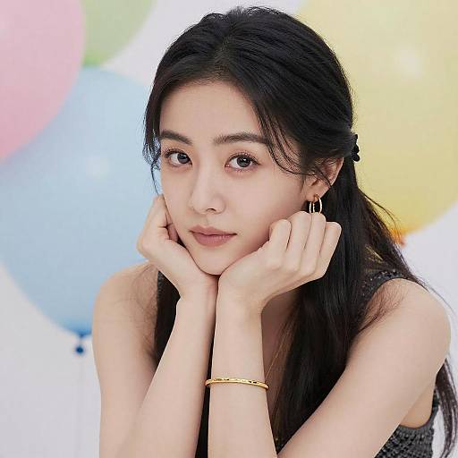 Contemplative Asian Woman Portrait