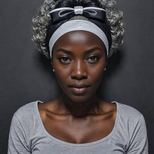 Dark-Skinned Girl in a Captivating Pose