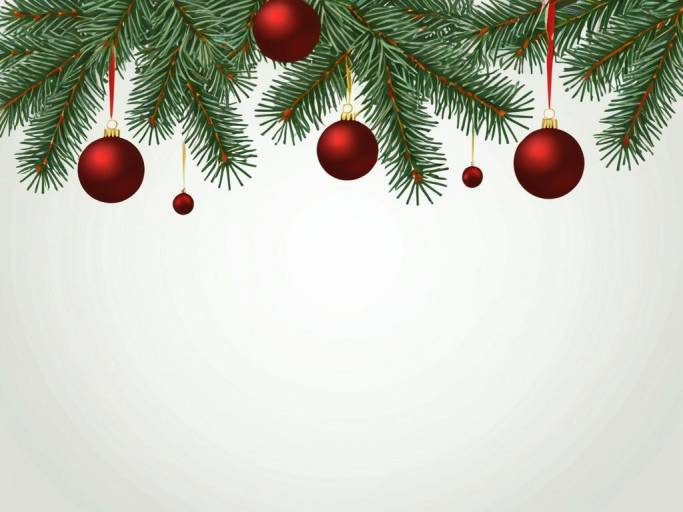 Charming Christmas Wallpaper with Fir Branches