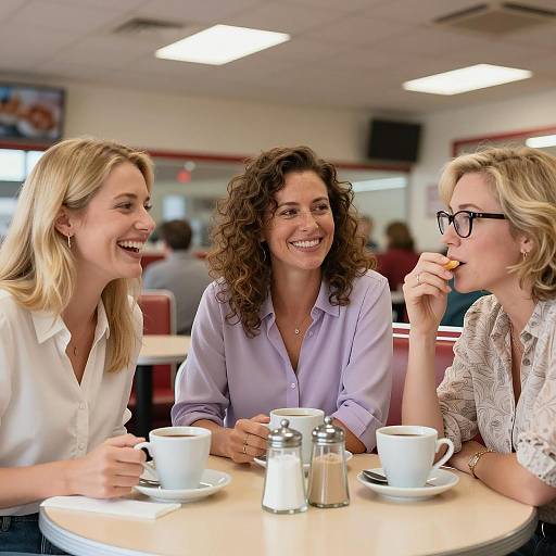 Friendly Diner Gathering with Three Women
