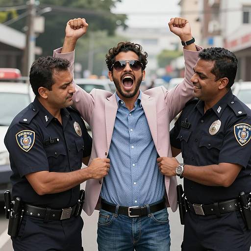 Dramatic Encounter with Police Officers