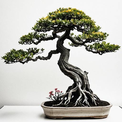 Ancient Bonsai Tree with Long Roots