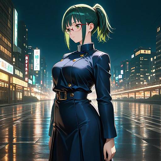 Intricate Nighttime Portrait of Zenin Maki