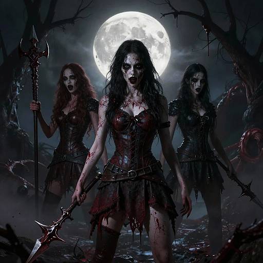 Female Horror Game Characters in Dark Fantasy