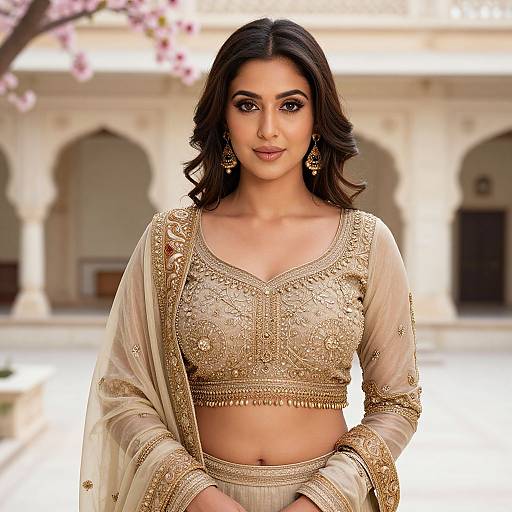 Elegant Indian Woman in Designer Wedding Attire