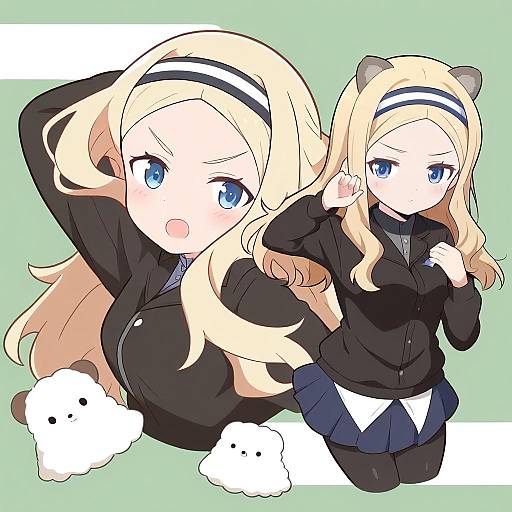 Illustration of Aleksandra i. pokryshkin, brave witches in the style of Gomashio (goma feet)