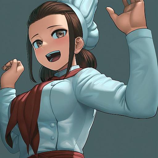 Illustration of Hanamura teruteru, danganronpa (series) in the style of Lasterk