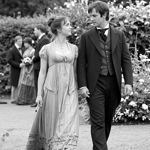 Victorian Elegance in Garden Stroll