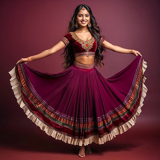 Indian Woman in Traditional Dance Dress