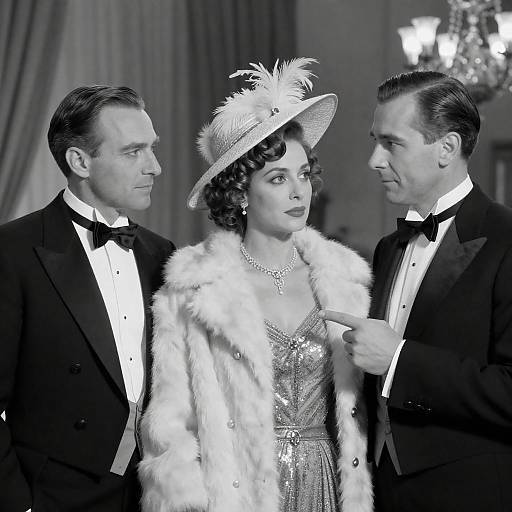 Black and White Vintage Formal Portrait