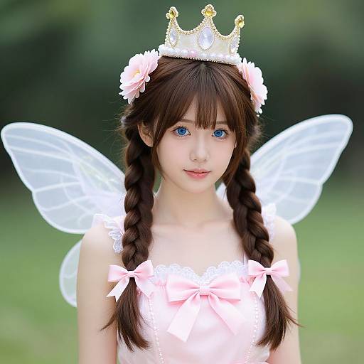 Realistic Fairy Costume Girl Portrait
