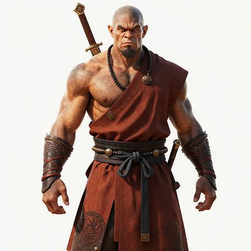 Handsome Orc Barbarian Monk