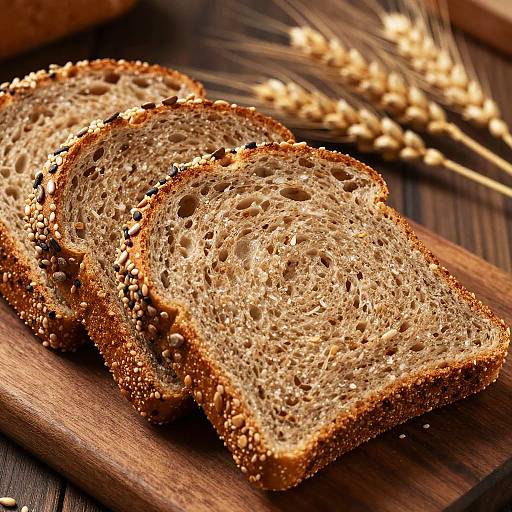 Rustic Whole Grain Bread Close-Up