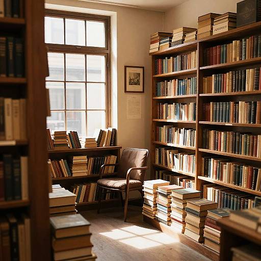 Cozy Vintage Bookstore Interior