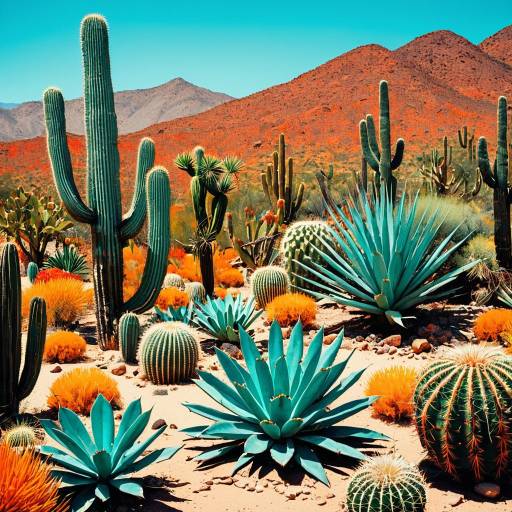 Vibrant Desert Oasis Illustration Vibrant Desert Oasis Illustration
