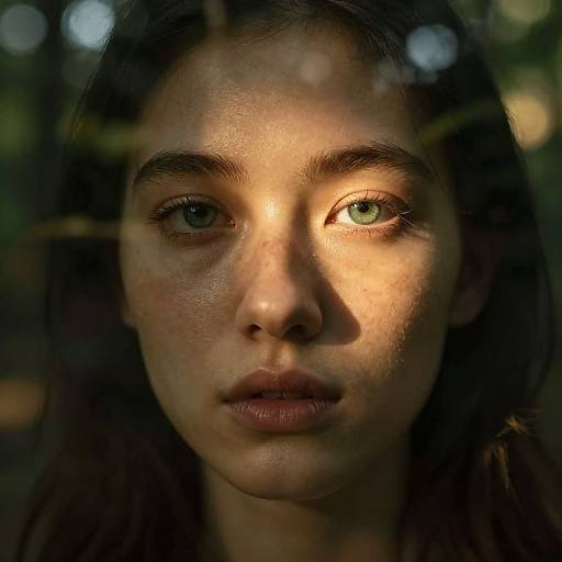 Enigmatic Golden Hour Forest Portrait