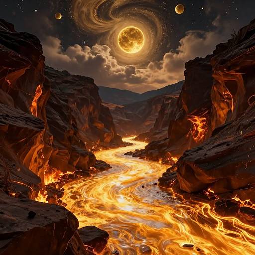 Celestial River of Molten Gold